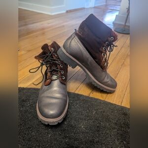 Timberland Velvet And Leather Boots